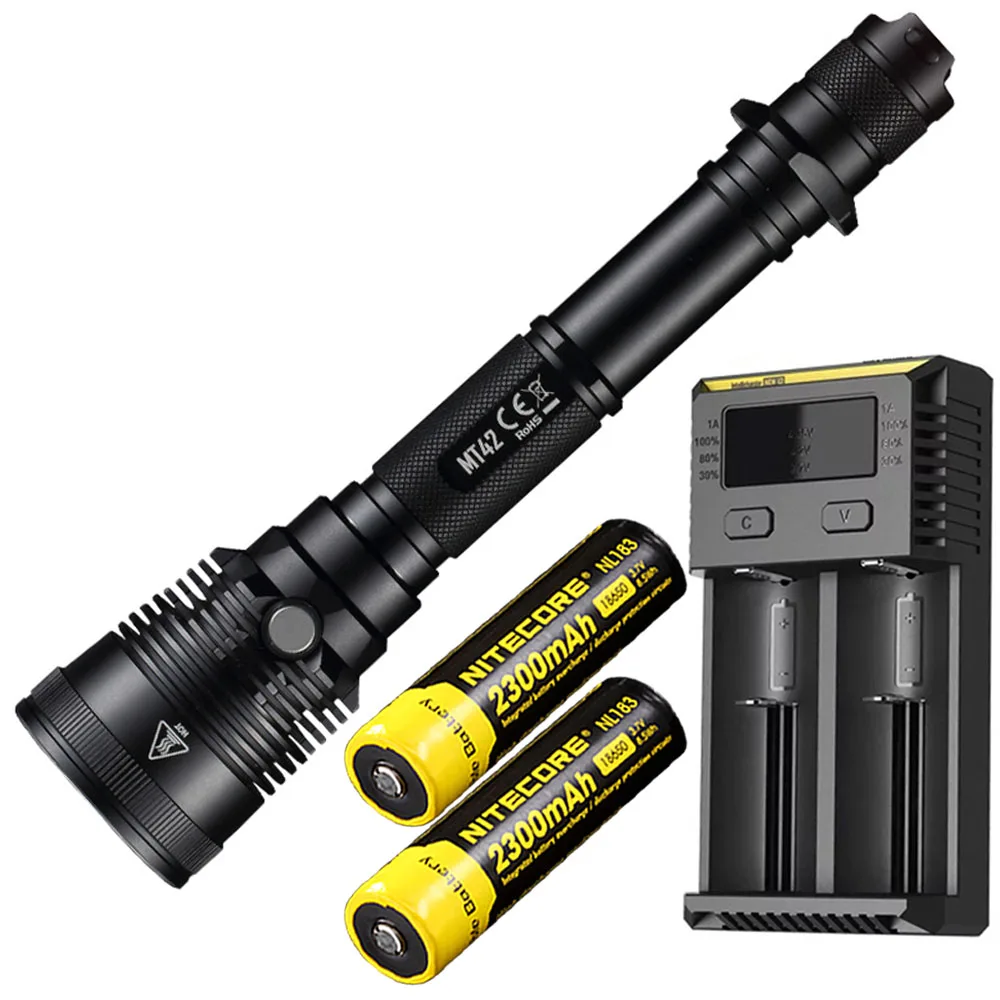 MT42 NL1823 I2 NITECORE MT42 тактический фонарь CREE XHP35 HD светодиодный макс. 1800 люмен дальний бросок 470 метров уличный охотничий фонарь-прожектор - Испускаемый цвет: MT42 NL1823 I2