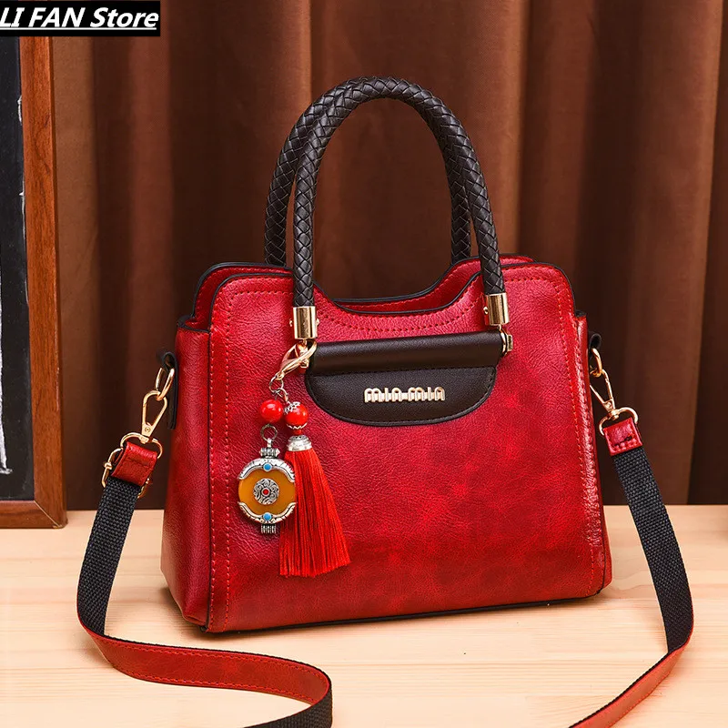 

New Retro Women's Handbag Shoulder Bag Women Women's Leather Bag Messenger Bag For Women Fashionable Chinese Style Women's Bag