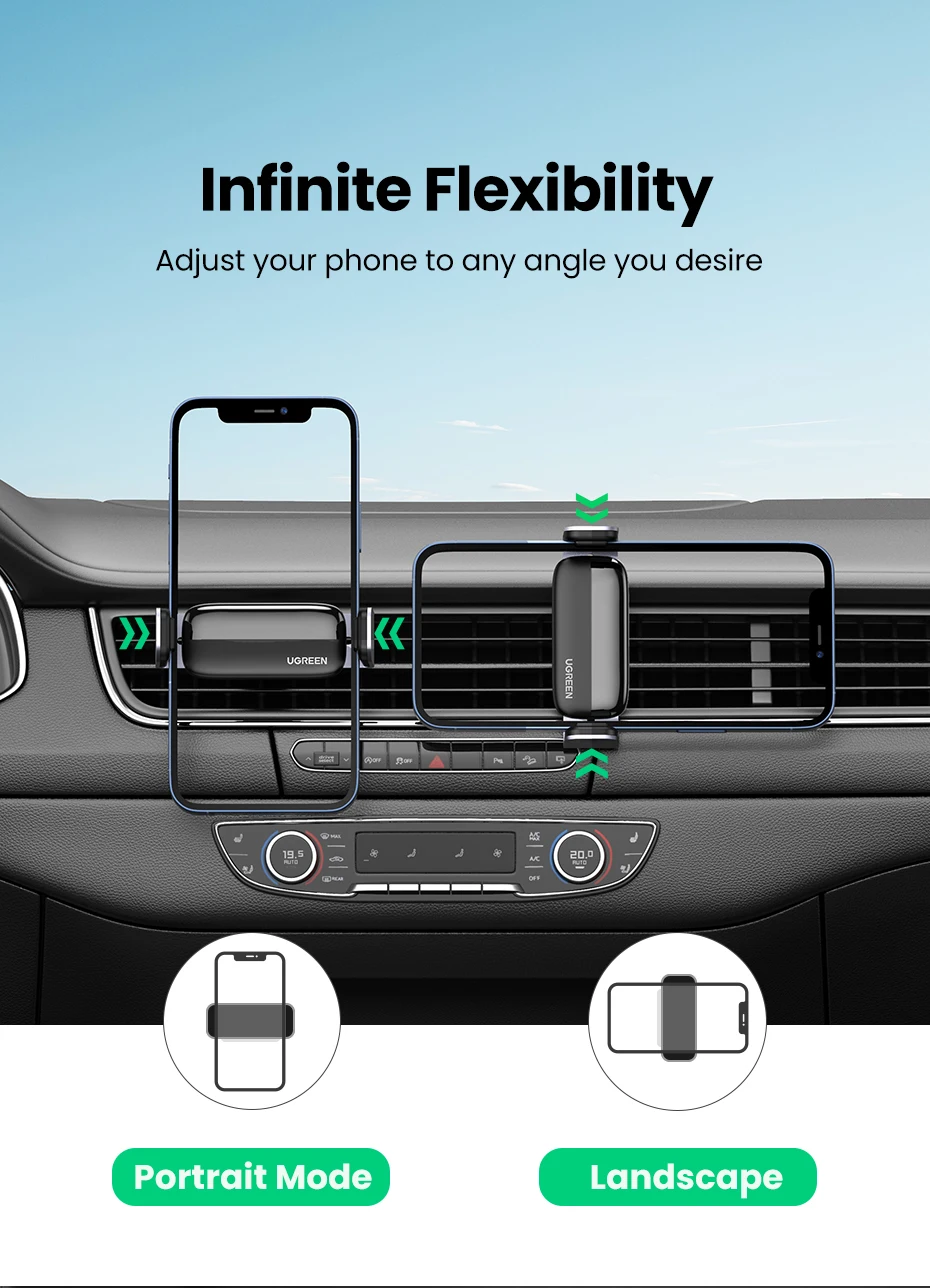 UGREEN Car Phone Holder Stand For Mobile Phone Air Vent Phone Stand for Xiaomi Samsung iPhone 12 13 Telephone Car Holder Stand folding desktop phone stand