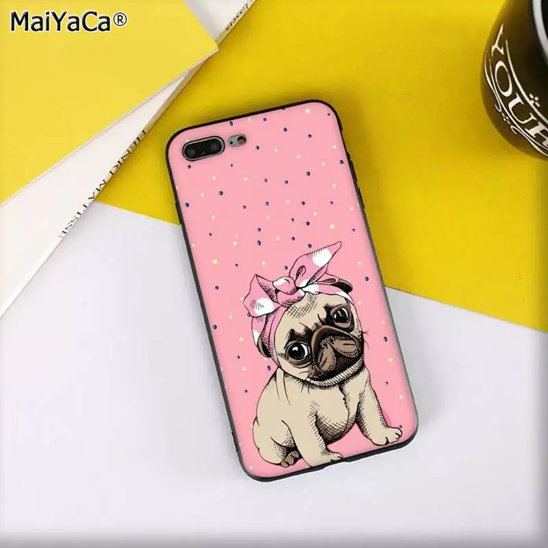 MaiYaCa Frenchies Симпатичный щенок мопс-бульдог Новинка чехол для телефона Fundas чехол для iPhone 11 pro XS MAX 8 7 6 6S Plus X 5 5S SE XR