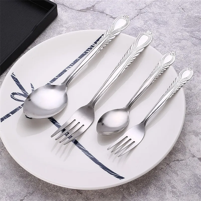 

Restaurant hotel stainless steel tableware household spoon fork steak fork spoon coffee dessert spoon ice cream spoon