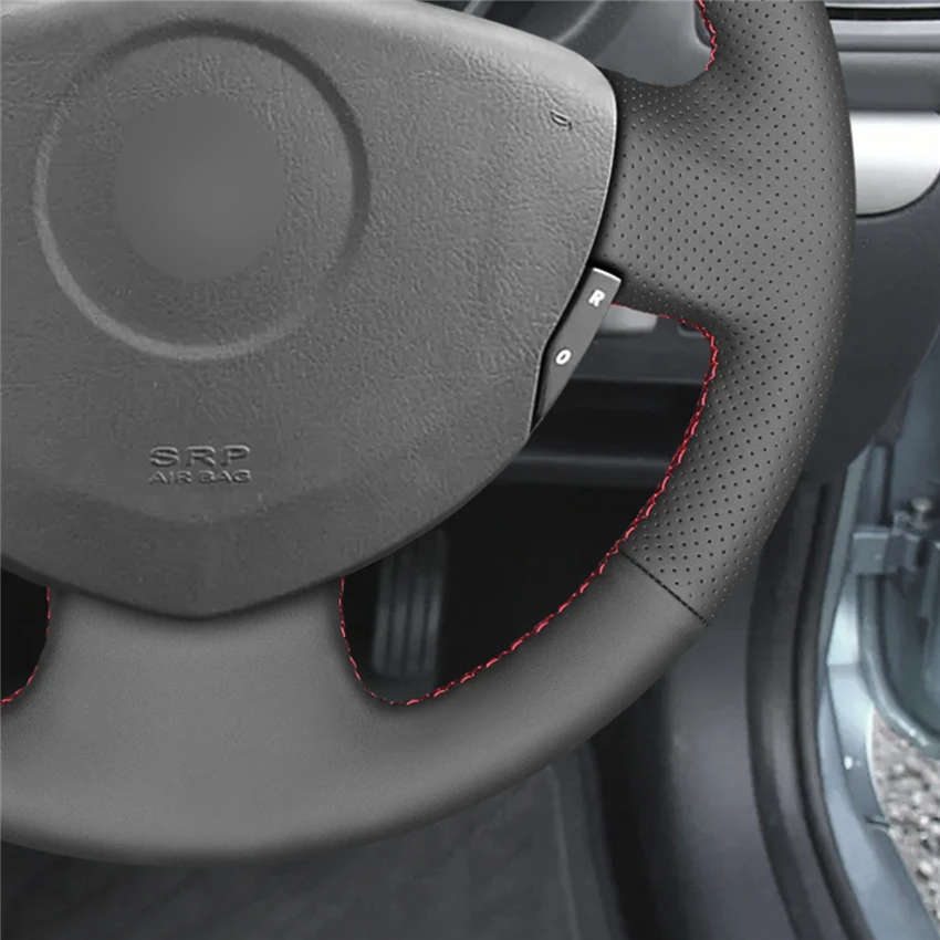 MEWANT черная искусственная кожа чехол на руль для Renault Clio 2 2001-2005 Dacia Sandero 2008-2012