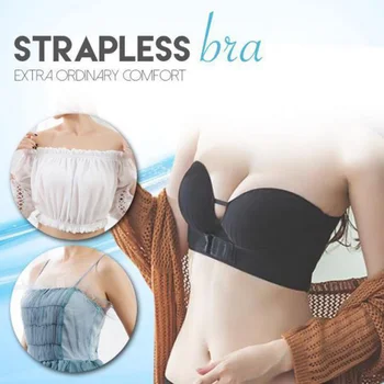 

Strap-free Inflatable Wireless Front Buckle Bra Strapless Underwear Bras EIG88