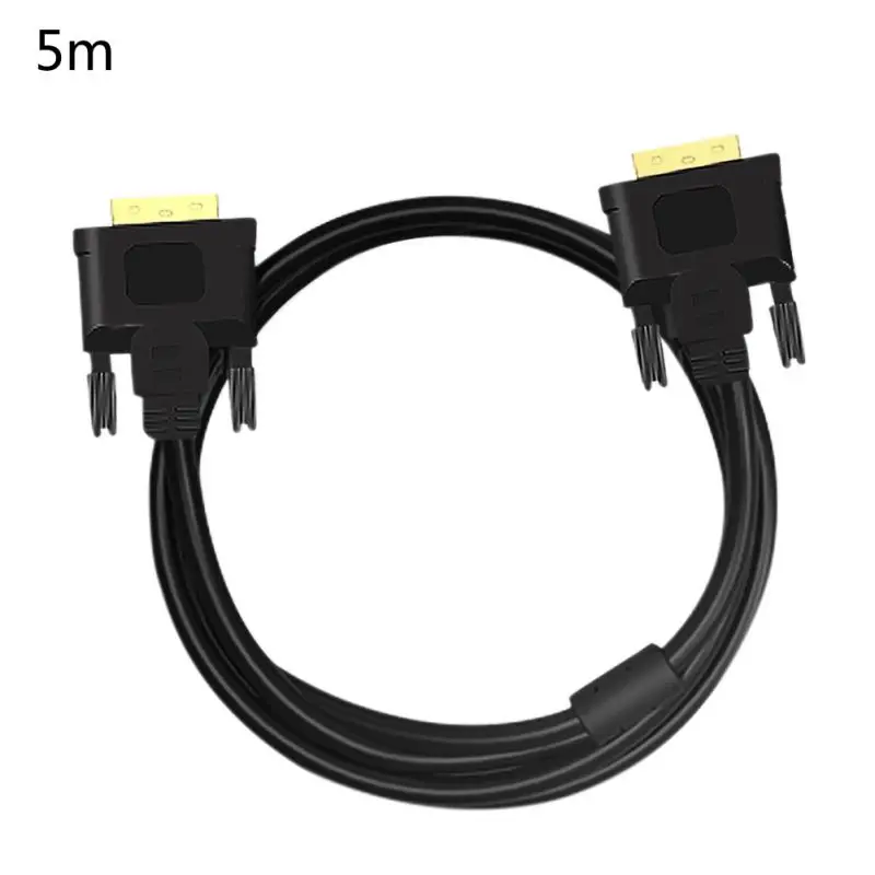 1,5/3/5 метров DVI данных кабель DVI 24+ 1 компьютерный монитор HD видео кабель со штыревыми соединителями на обоих концах для подключения прочный