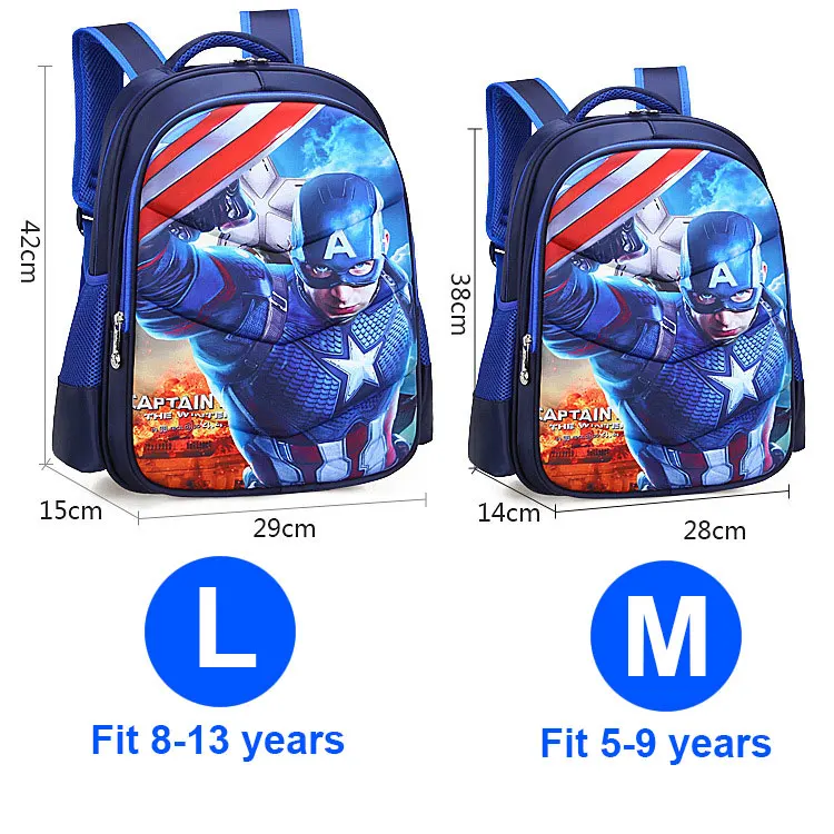 Marvel, Капитан Америка, Железный человек, Человек-паук, для маленьких девочек, детские школьные сумки, рюкзак, школьные сумки, Холщовый детский студенческий рюкзак