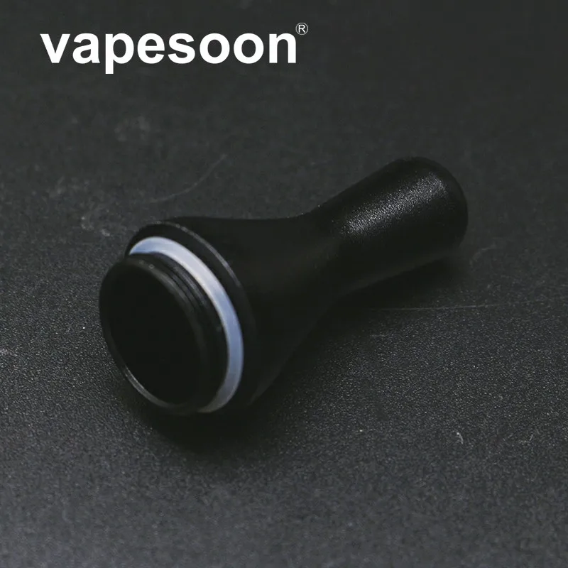 

50pcs High Quality Black Drip Tip For T2 2.4ML Atomizer Aluminum Drip Tip Fast Shipping