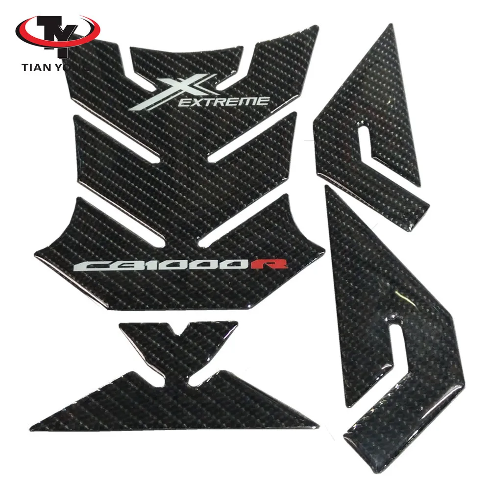 

Motorcycle 3D Resin For HONDA CB1000R CB1000 CB 1000R Raised Fuel Black Carbon Brazing Tank Pad Protector Decal Sticker