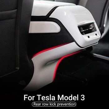 

Model3 Rear Air Conditioner Vent Outlet Anti Kick Trim Cover For Tesla Model 3 Carbon Fiber ABS accessories Interior Model three