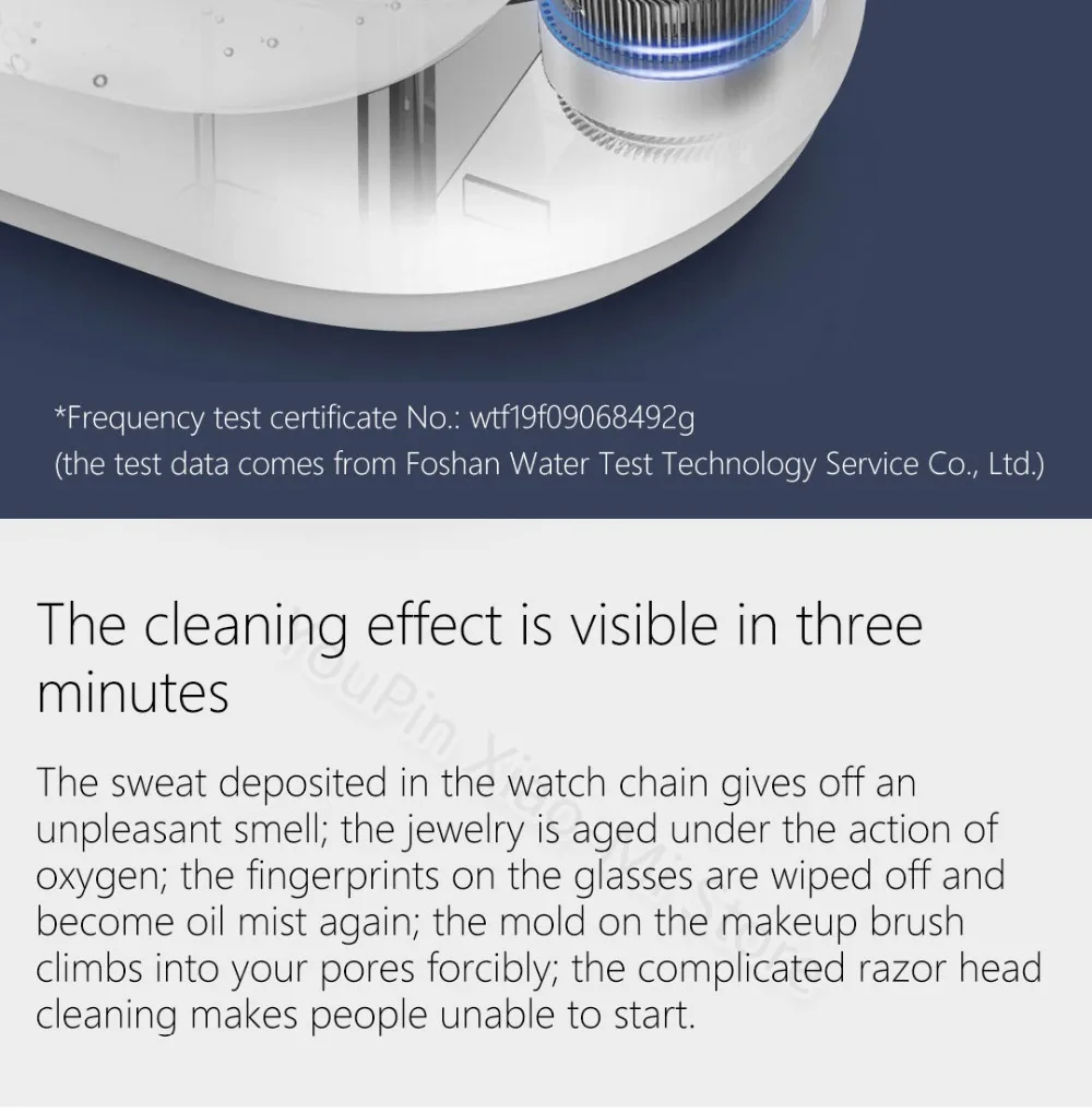 Xiaomi Mijia Youpin EraClean ультразвуковая Чистящая машина 45000 Гц высокая частота вибрации мыть все