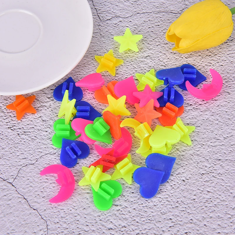 Mixed Luminous Star Bike Bicycle Wheel Spoke Beads Plastic Clip 36Pcs