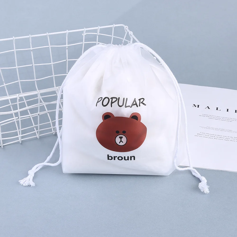 

Brown Bear Transparent Cosmetic Bag Travel Makeup Case Women Zipper Make Up Bath Organizer Storage Pouch Toiletry Wash Beaut Kit