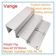 1 шт./лот алюминиевый сплит корпус 6063-T5 алюминиевый ящик для инструментов чехол 40*25*80 мм пескоструйная поверхность для портативного устройства