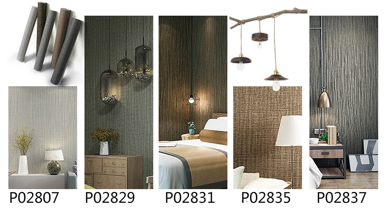 Grasscloth текстура обои простой металлик льняной эффект коричневый серый сплошной цвет обои простой современный Флокированный нетканый
