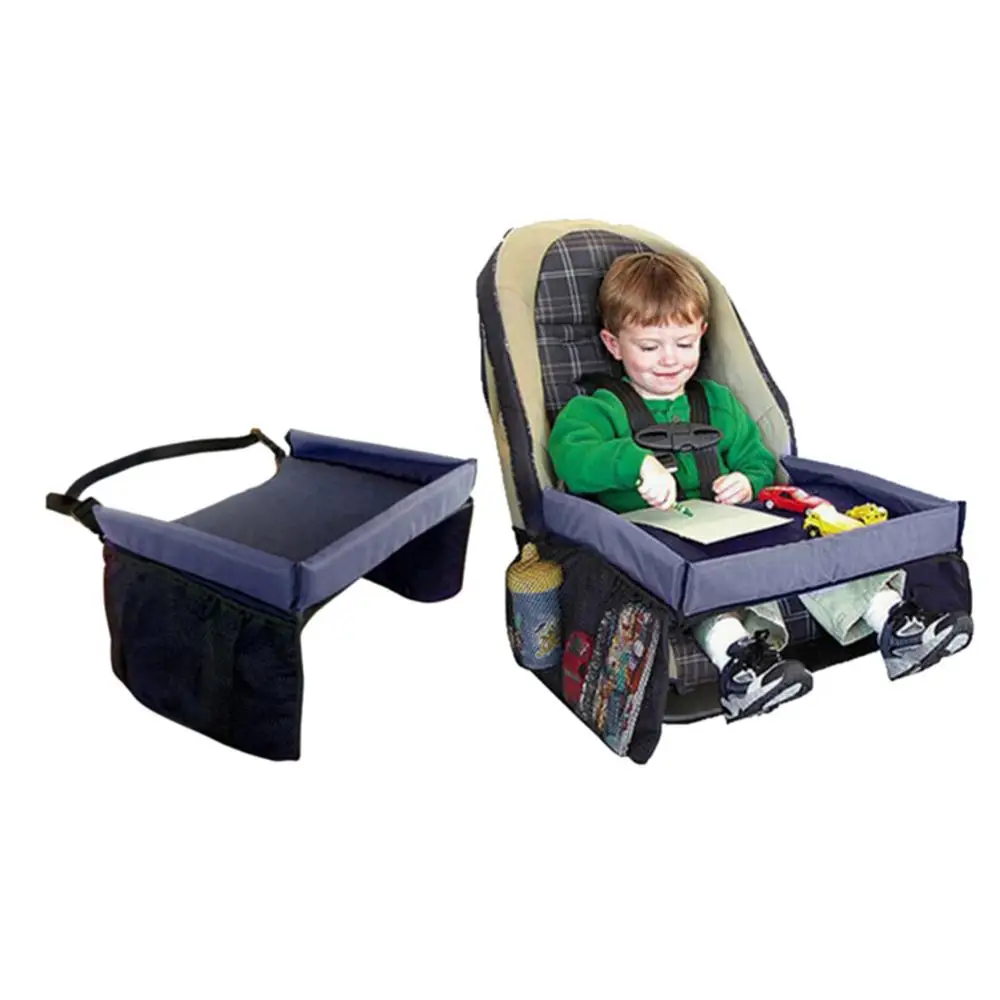 

Baby Car Tray Plates Portable Waterproof Dining Drink Table Fixed Frame Car Seat Baby Fence with Adjustable Strap Car Seat