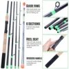 Sougayilang Orange/Green/black Lengthened Handle Feeder Fishing Rod 6 Section L M H Power Carbon Fiber Travel Rod Fishing Tackle ► Photo 3/6