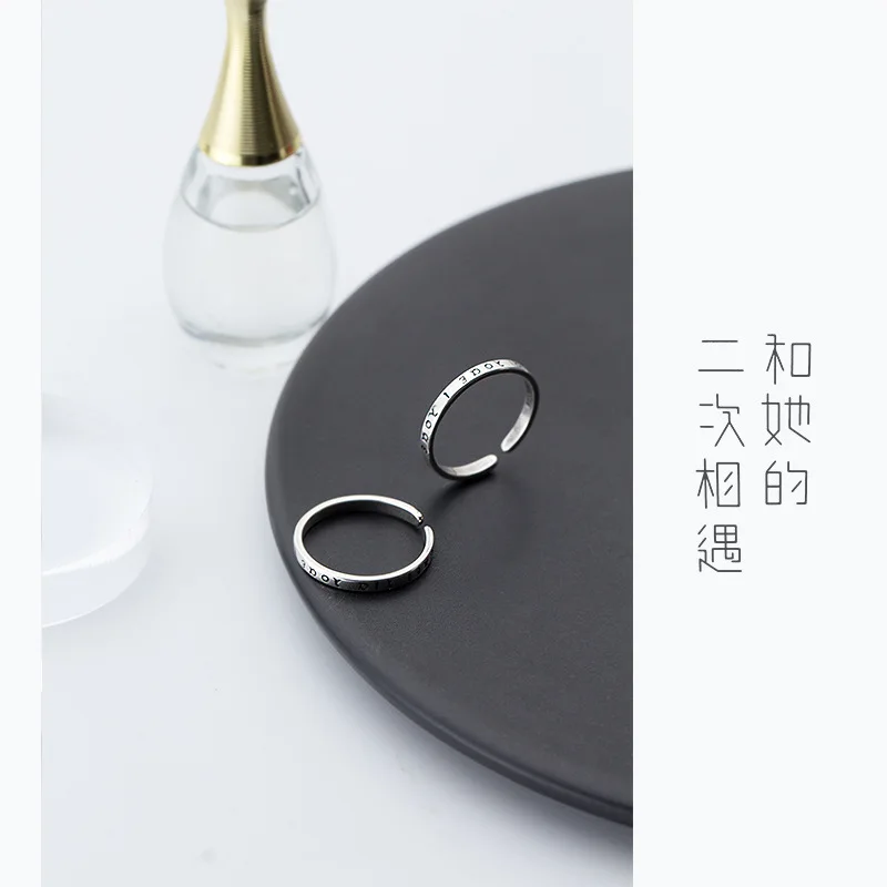 Женское кольцо с греческим алфавитом Trustdavis обручальное из стерлингового серебра