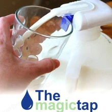 Grifo mágico blanco 2021, dispensador eléctrico automático de bebidas, leche y agua, a prueba de derrames, práctico dispensador automático