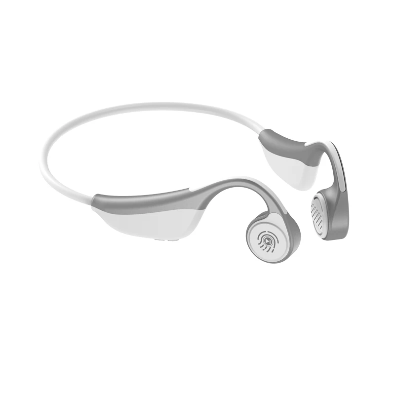 Оригинальные наушники V9 Bluetooth 5,0, гарнитура для костной проводимости, беспроводная гарнитура, спортивные наушники с шейным ремешком, поддержка дропшиппинг - Цвет: Lightgrey