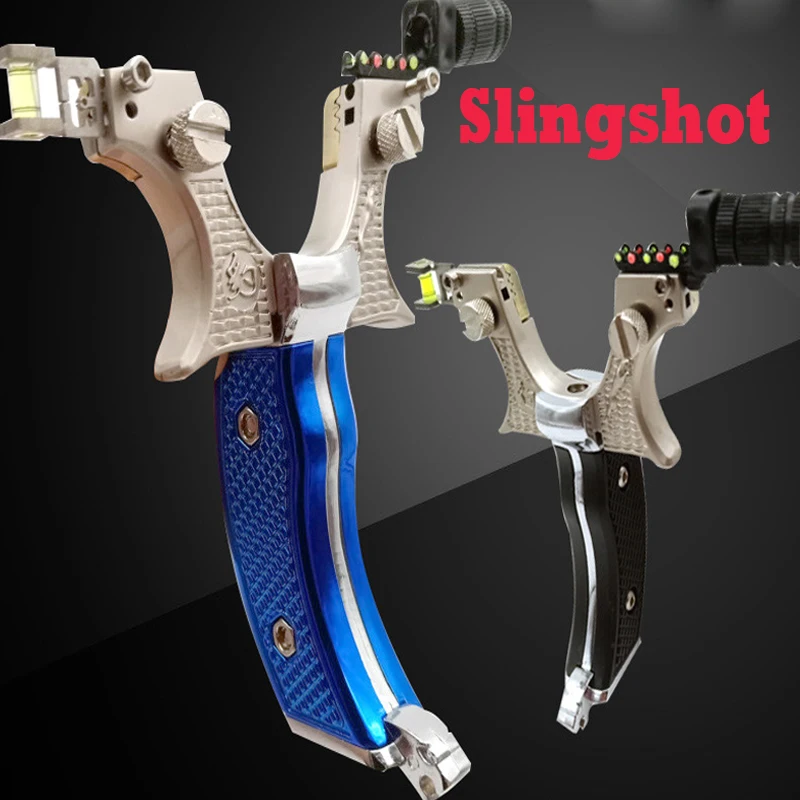 

Zinc Alloy Slingshot Spring Tablet Quick Pressure Flat Leather Slingshot Fast Bow Outdoor Special for Hunting Shooting Crossbow