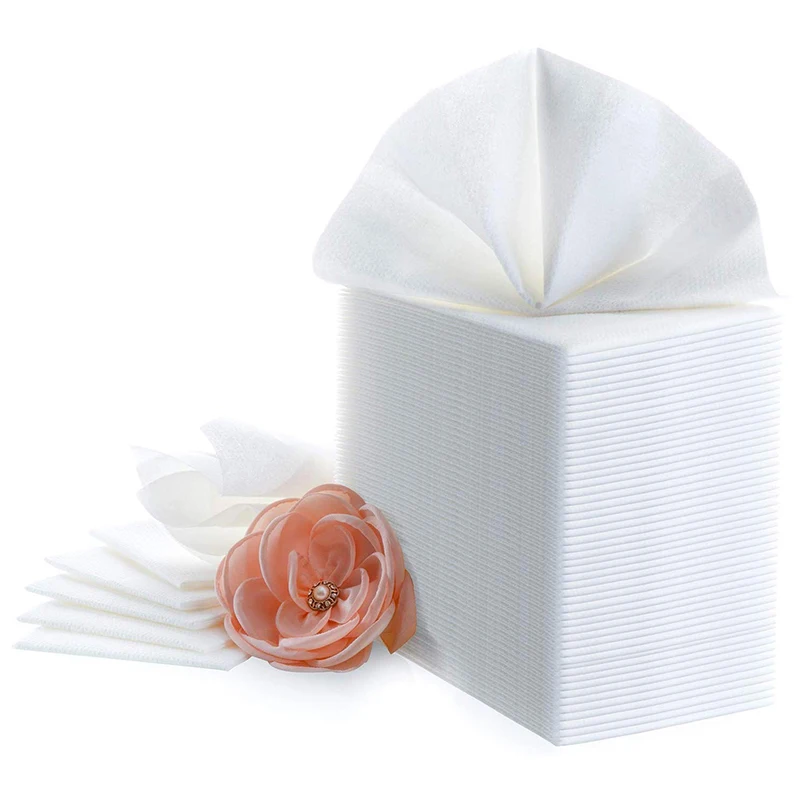 Linen Feel Guest Towels Disposable Cloth Like Paper Hand Napkins Soft Absorbent Paper Hand Towels for Kitchen Bathroom