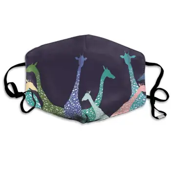 

CIGOCI Mouth Mask Colorful Giraffe Earloop Face Masks - Adjustable Elastic Band for Skate Climbing, Anti-Dust Respirator, Half