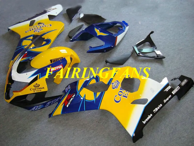 Мотоцикл обтекатель комплект для SUZUKI GSXR600 750 K4 04 05 R 600 GSXR750 2004 2005 ABS Цвет желтый, синий; размеры 34–43 Обтекатели на кузов+ подарки SE09