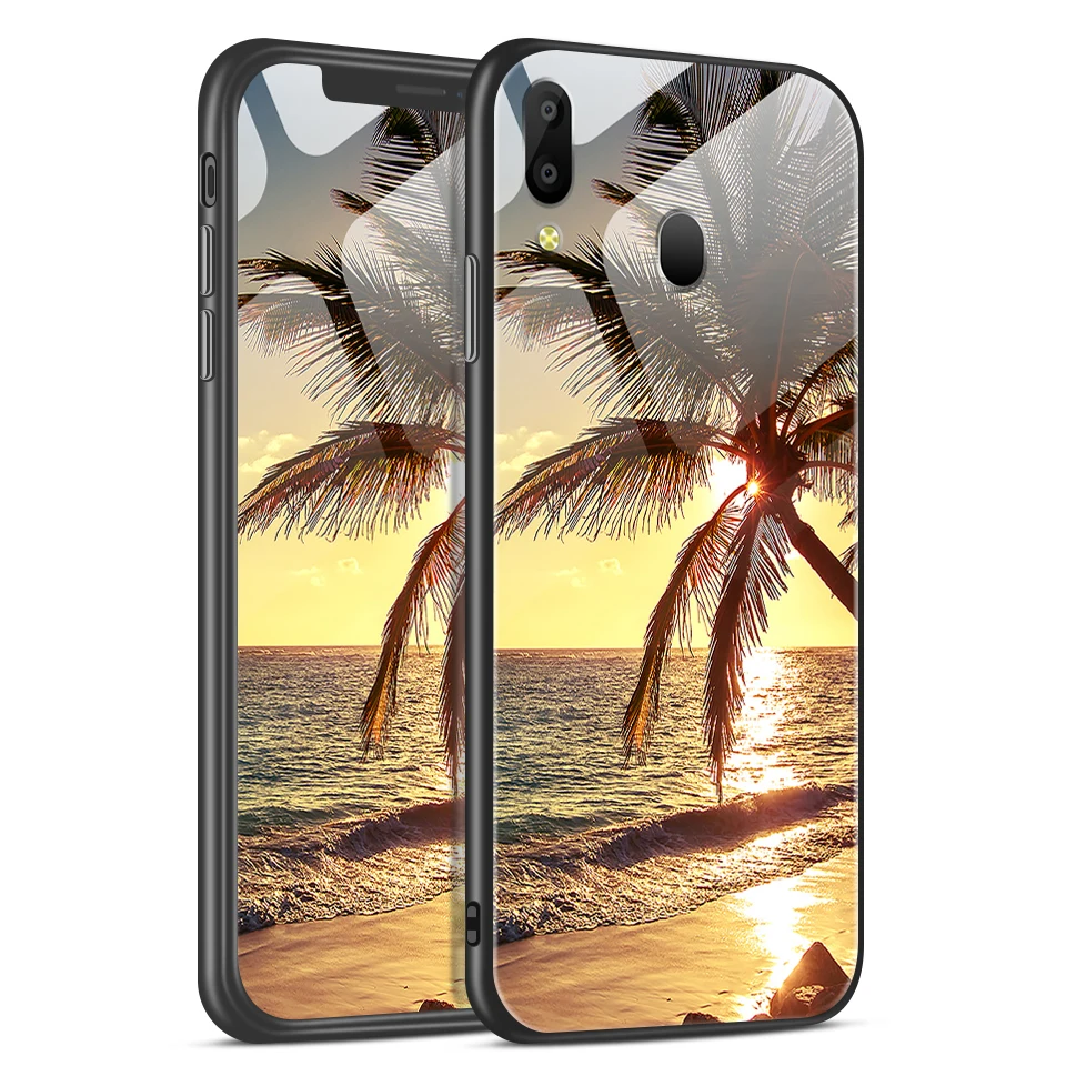 H118 Чехол из закаленного стекла для samsung Galaxy J4 Plus, Антидетонационная сумка для Galaxy M10 M20 M30, задняя жесткая стеклянная крышка, SM-J415F, защитный чехол - Цвет: H118