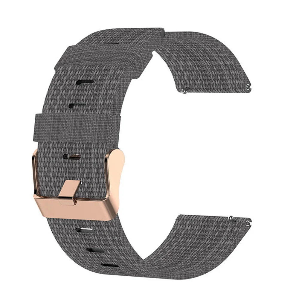 Dark gray Нейлоновый ремешок для наручных часов для Amazfit/Xiaomi умные часы спортивный ремешок для часов для samsung/huawei/LG/Полар-флиса зажечь модный браслет 18 мм/20 мм/22 мм ремешок - Цвет: Dark gray