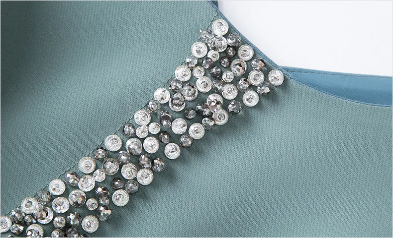 runway 2020 New summer Women Nail bead party Dress Plus Size 3xl Vintage ladies Sexy Short sleeve dresses work Package hip dress