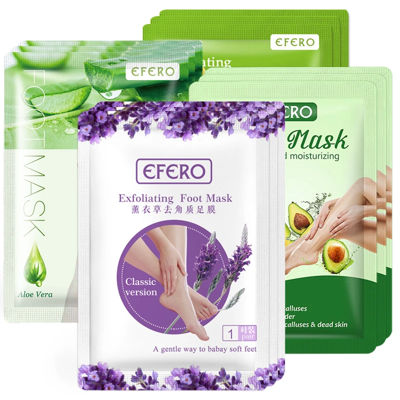 Отбеливающая отшелушивающая маска для ног 4 пары|Стопы| |
