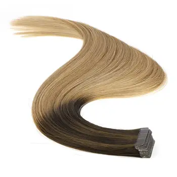

MW Balayage Ombre Tape In 100% Real Human Hair Extensions Machine Remy Double Sided Adhesive Skin Weft Hair Natural Blonde