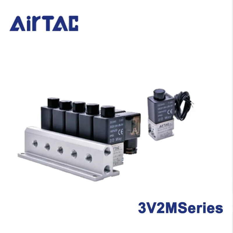

Airtac Solenoid Valve Set Manifold 3V2M direct-acting Pneumatic Air Valve DC24V AC220V Normally Open NBSANMINSE