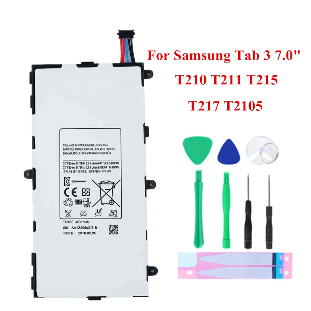 T4000E Tablet Battery For Samsung Galaxy Tab 3 7.0'' Batteries