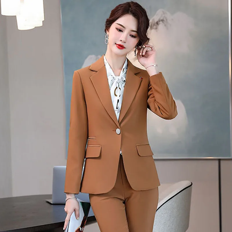 Женский блейзер пальто осень 2020 Модный облегающий костюм из смеси хлопка