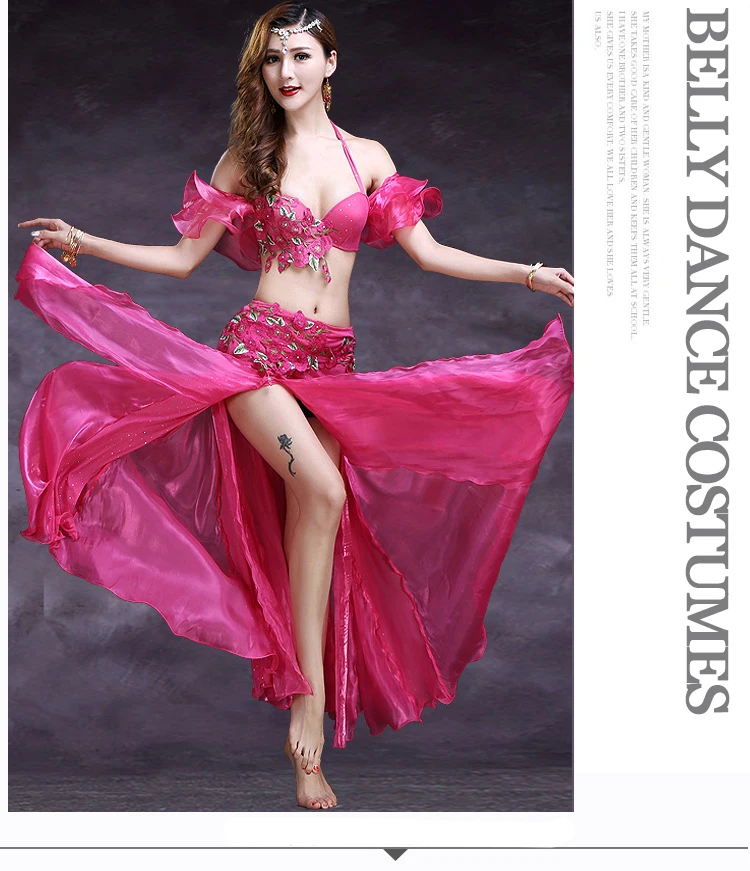 2/3pcs Set New Adult Women Belly Dance Costumes Oriental Belly Dance Skirt Stage Performance Bra Belt Skirt Belly Dance Clothing