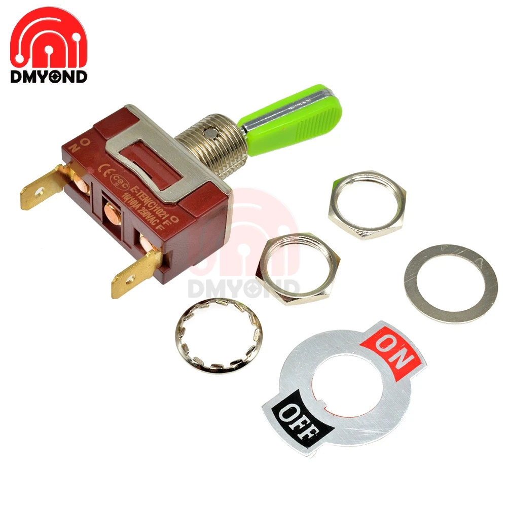 12mm Toggle Switch S Double Throw SPDT ON-OFF 250V/16A 1/4 Inch Mounting 3 Position 2Pin 2 Pin | Обустройство дома