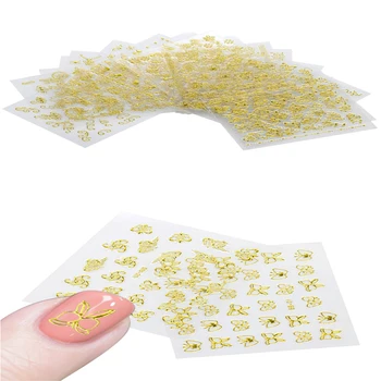 

30 Sheets Fashion Nail Stickers Watermark Nail Stickers Manicure Gold Tips Sticker & Decal Nail Art Accessoires Stickers NL19