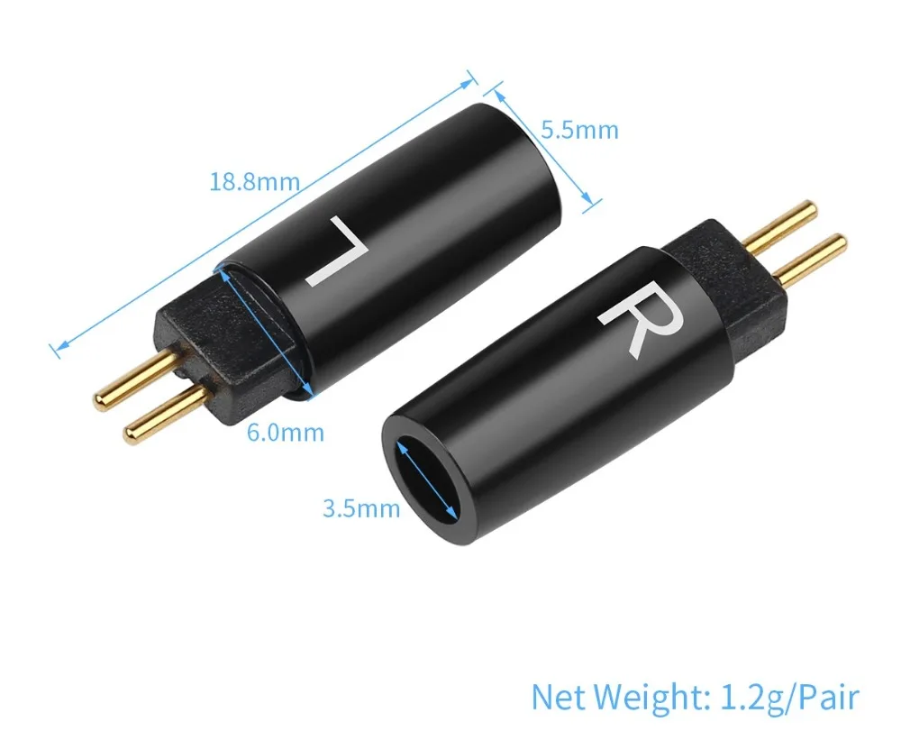 0.78mm pino do fone de ouvido para