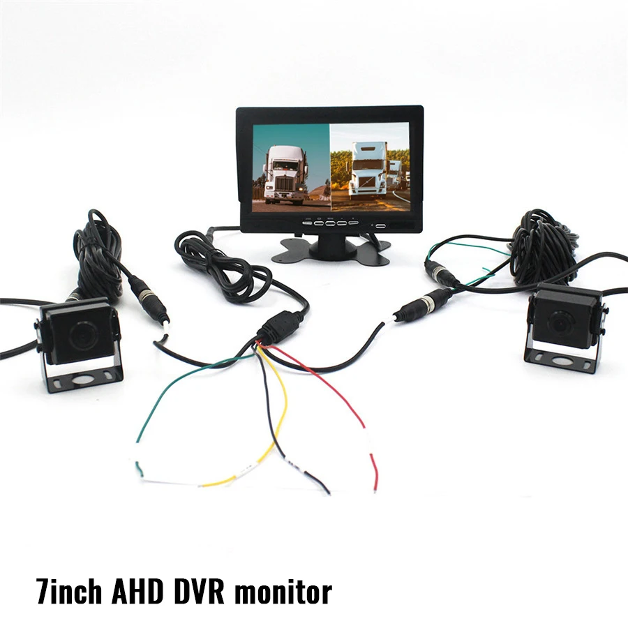 Truck Bus 2CH 7&quot AHD Video Recorder DVR Monitor 1080P with 2Pcs Night Camera | Автомобили и мотоциклы