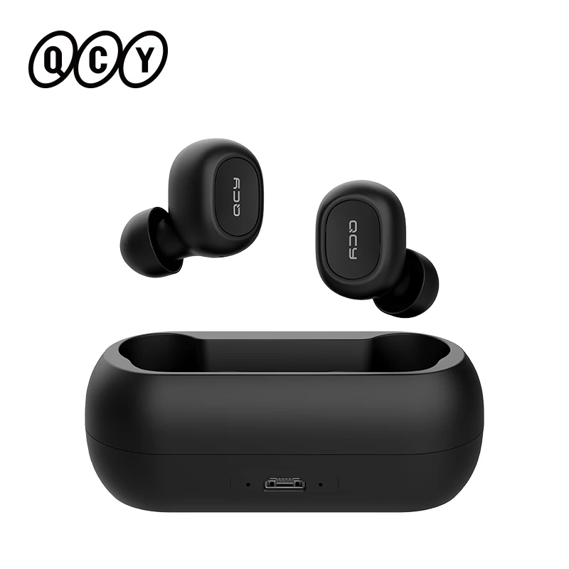 QCY T1C QS1 Bluetooth 5.0 earphone wireless 3D stereo TWS headphone with dual microphone headset HD call earbuds customizing APP