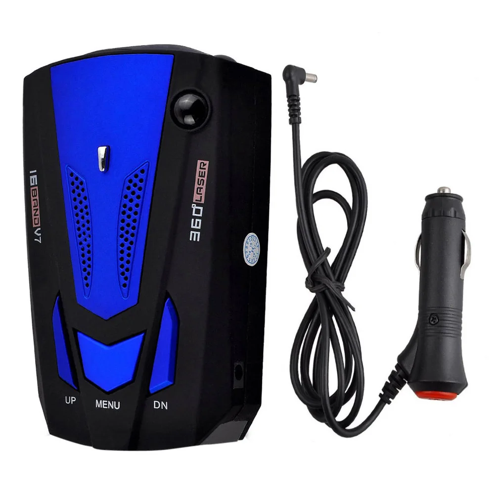 Car Radar Detector English Russian Auto 360 Degree Vehicle V7 Security Speed Voice Alert Alarm Warning 16 Band Laser - Цена: 876,61 - 1 954,74 руб.