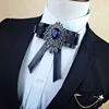 i-Remiel High-end Multilayer Retro British Rhinestone Bow Tie Brooch Men's Brooches Pins General Bowtie Cravat Shirt Accessories ► Photo 3/6