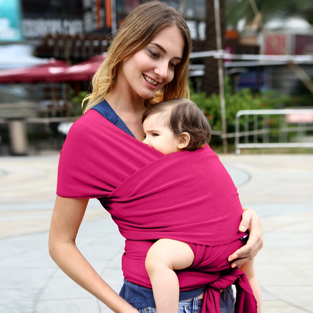 Baby Wrap Baby Carrier Sling- Original Stretchy Infant Sling, Perfect for Newborn Babies and Children up to 35 lbs - Цвет: BC0022