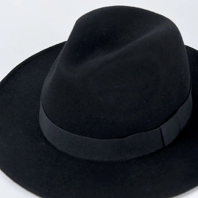 USPOP Новая мода fedoras Женская шерстяная шляпа с бантом Джаз fedoras Мужские Женские зимние черные шляпы для пар