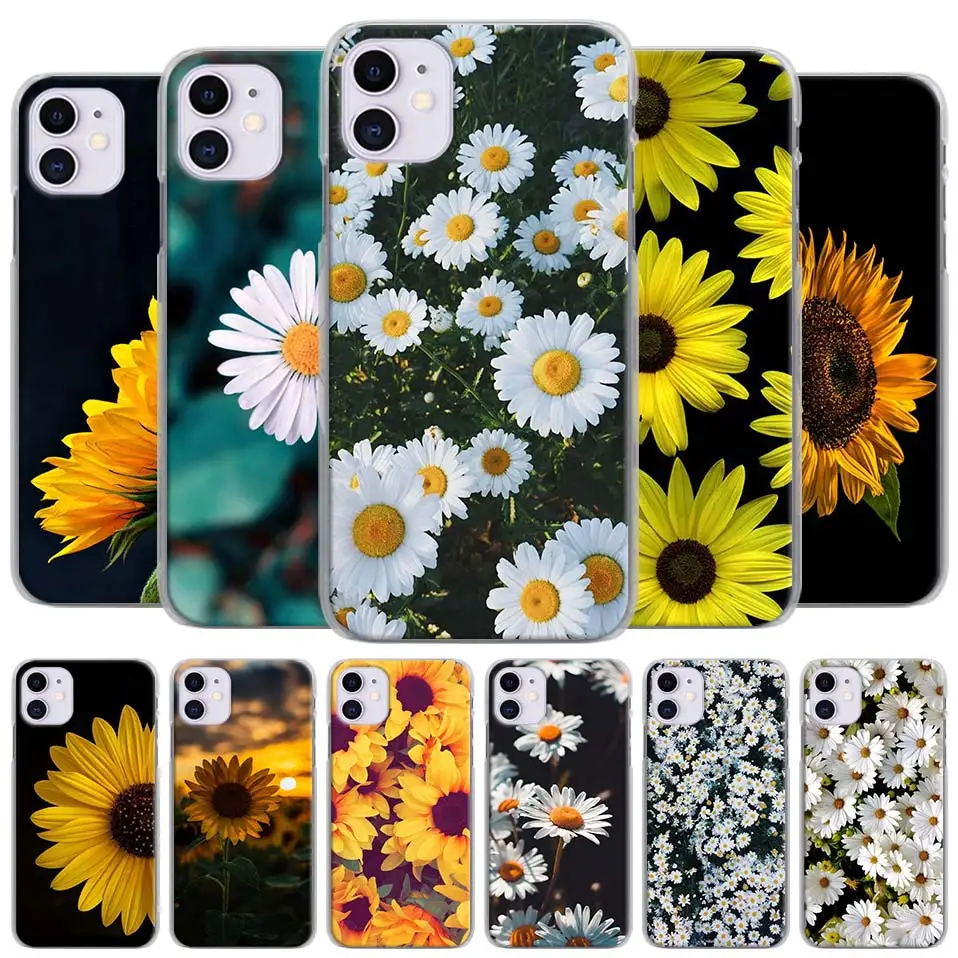 Летние чехлы для телефонов с рисунком маргаритки подсолнуха Apple iPhone 11 Pro Max X XR XS MAX