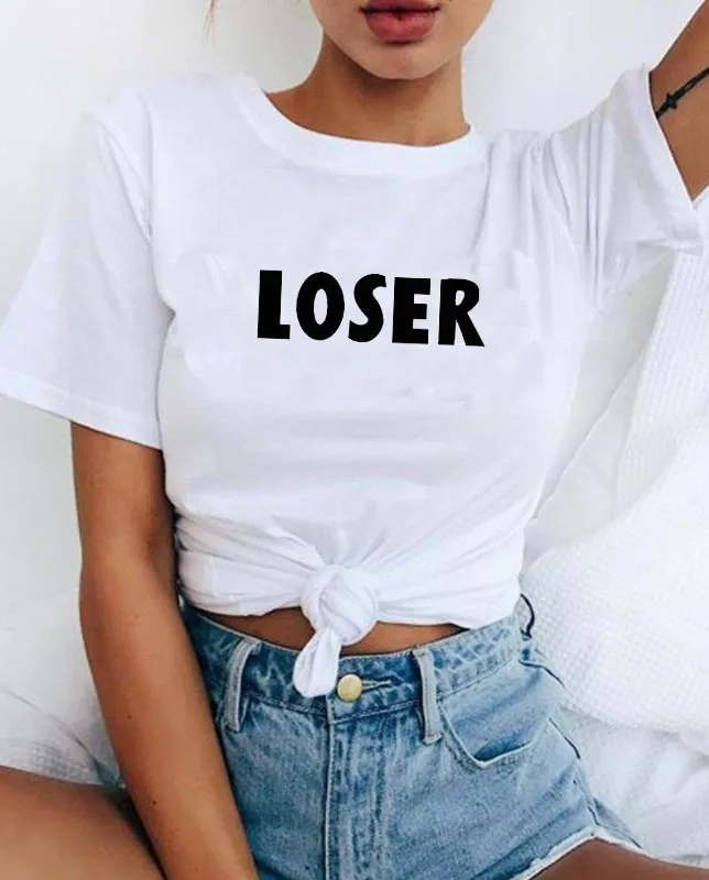 Новинка Клубная футболка для женщин повседневная хлопковая с коротким рукавом