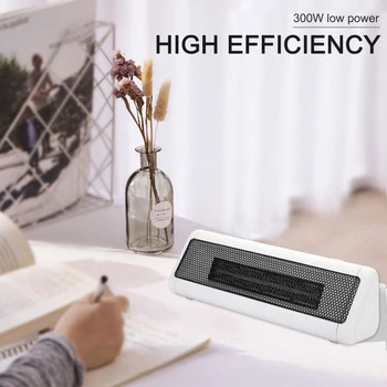

Desktop Electric Heater Portable Hot Air Blower Household Office Use Air Heater Gift for Friend Family 220V 300W EU Plug