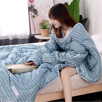 

Winter Lazy Quilt With Sleeves Quilt Winter Warm Thickened Washed Quilt Blanket