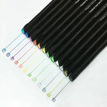 12/24 Fineliner Kleur Art Marker Borstel Pen Set Zwarte Fijne Liner Tekenen Schilderen Kalligrafie Belettering Water Pen Briefpapier(China)