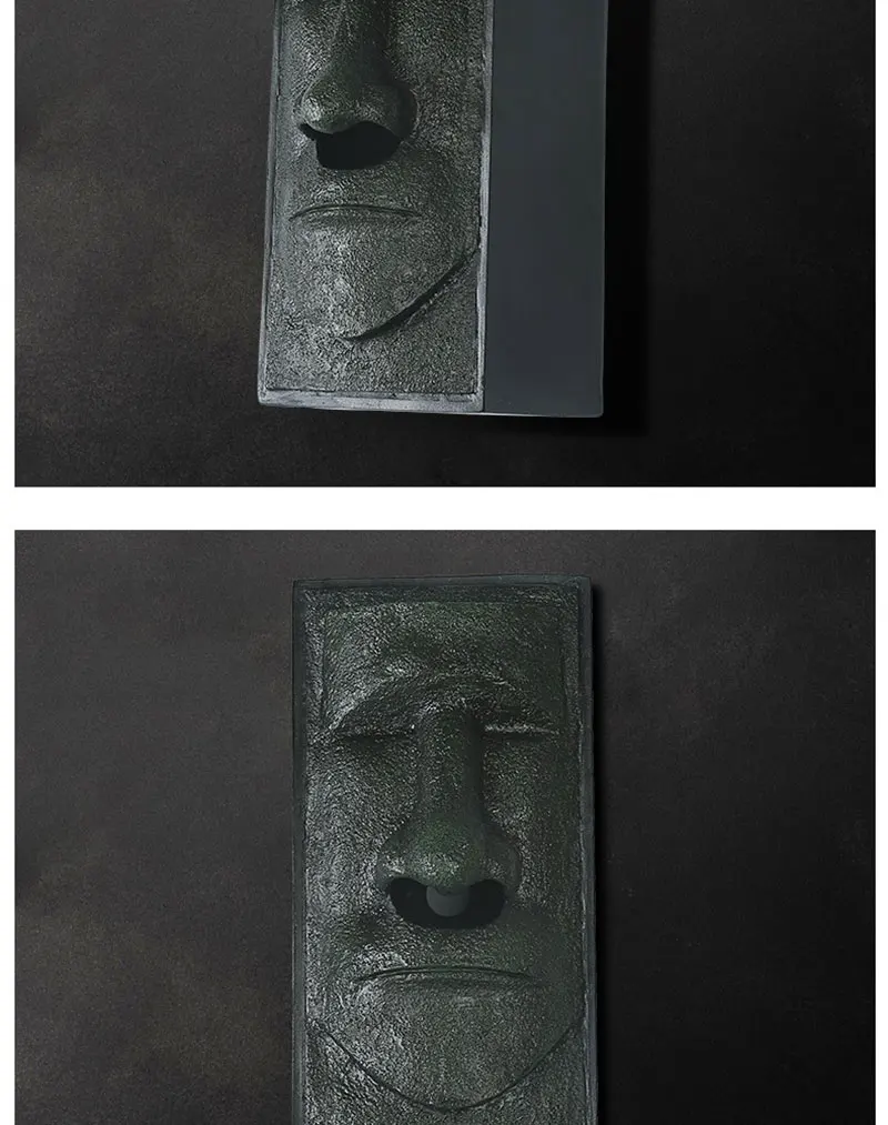 Пасхальный остров бумажное полотенце контейнер 3D каменная статуя фигура коробка для хранения салфеток домашняя ванная комната подставка для салфеток для отелей Органайзер